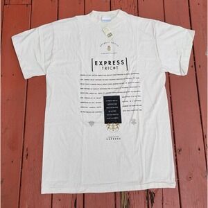 Vintage Y2K Express Tricot Tee Shirt Size XL Made in USA 90s Baggy